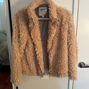 Dylan Plush Faux Fur Blush Pink Teddy Jacket‎ Sz S